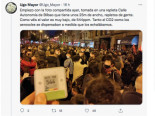 La manifestación de Bilbo constató el escaso riesgo de transmisión del virus al aire libre