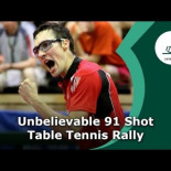 El interminable punto de Tenis de Mesa