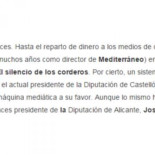 El exdirector del principal periódico de Castellón tira de la manta y explica como "silencia" la Diputación a los medios