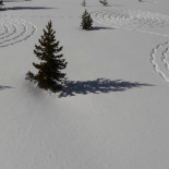 Dibujando en la nieve